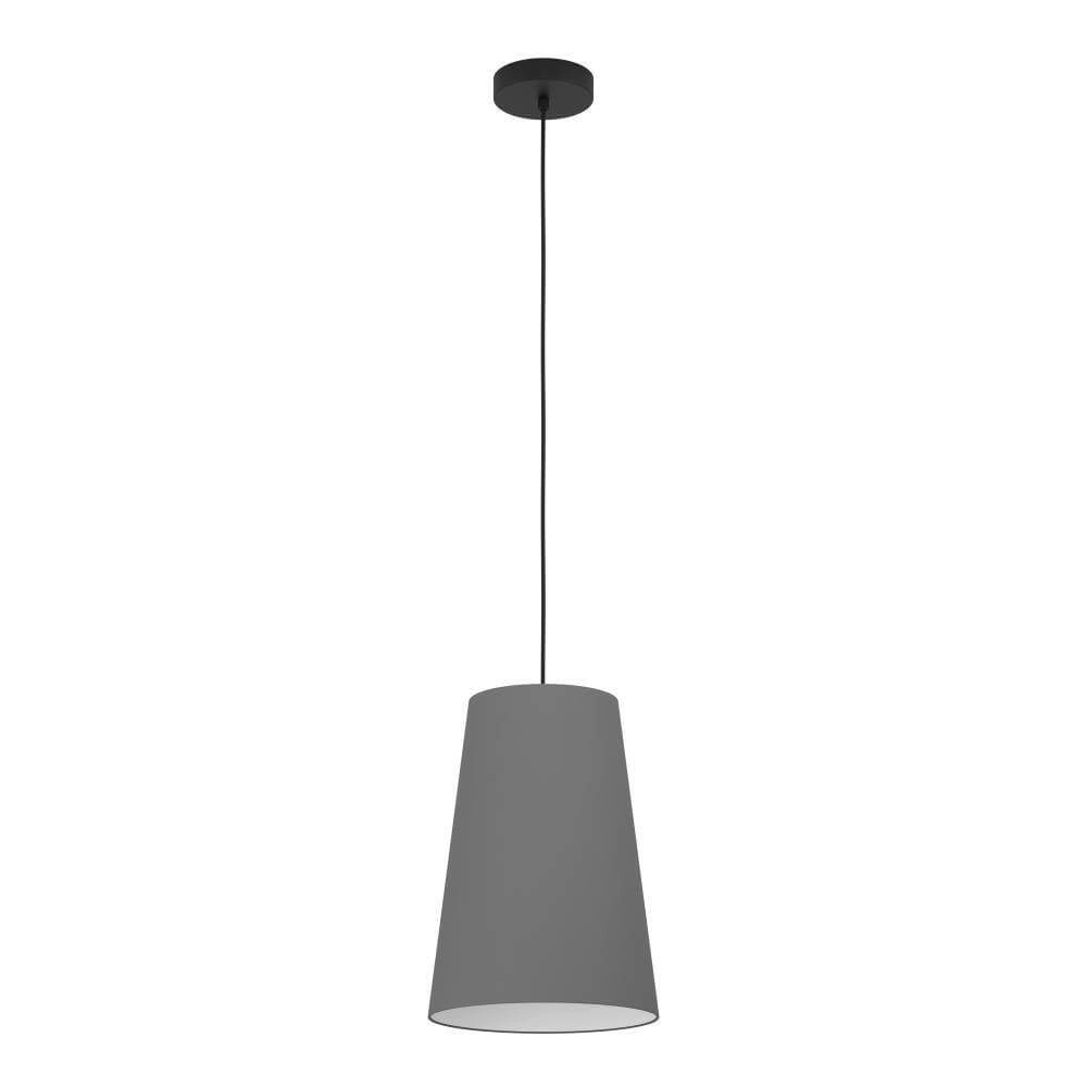 Hanging lamp Petrosa with gray hood