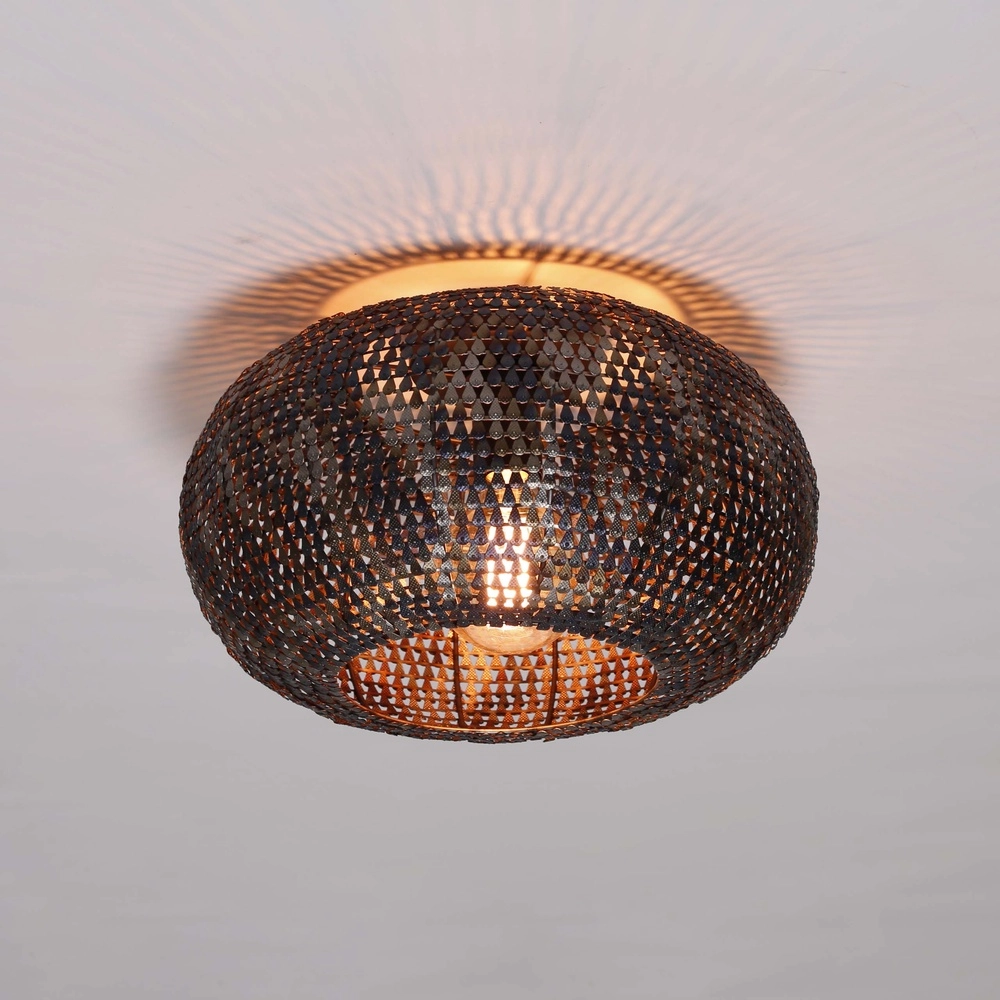 Scale look ceiling lamp Armor Ø 40cm
