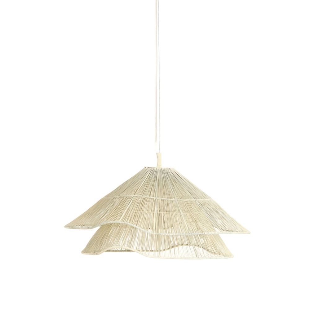 Japandi pendant lamp Alameda white Ø 56cm