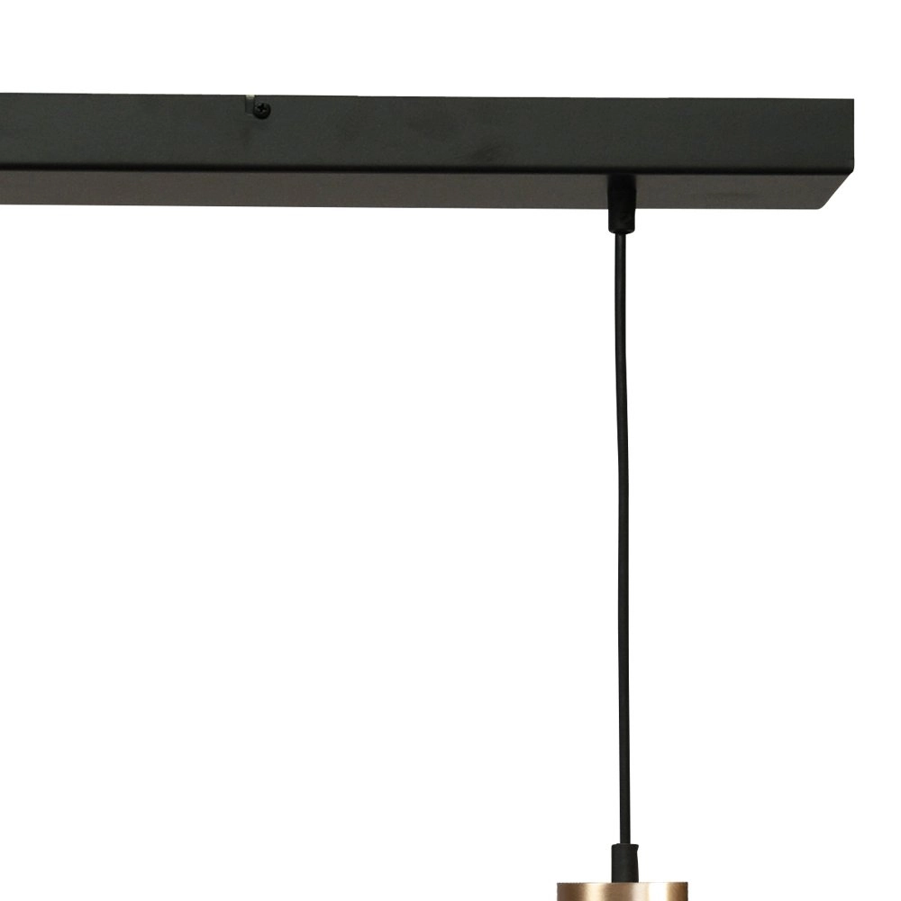 Black hanging lamp with gold Bounty 3-light cylindrical glass Masterlight 8718121247724
