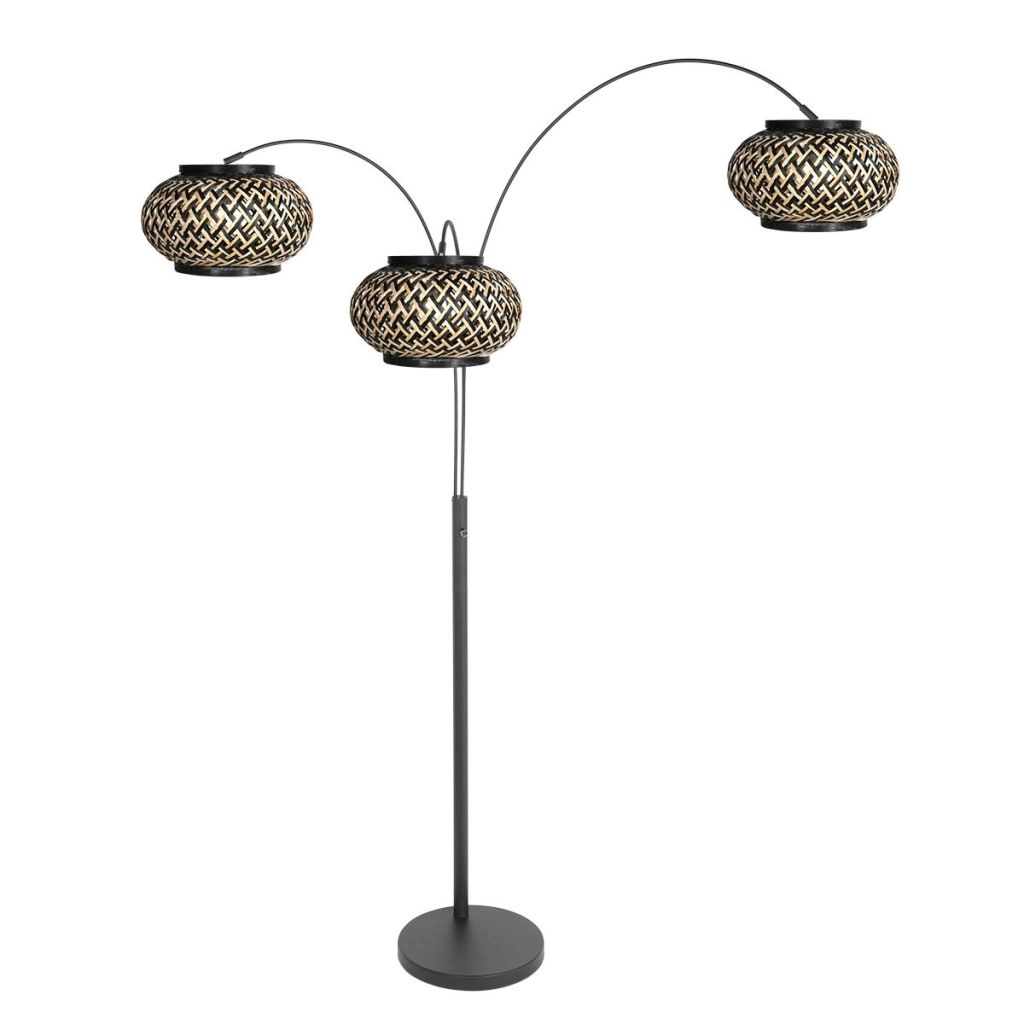 Floor lamp Nox Light with bamboo caps Steinhauer 8712746182880