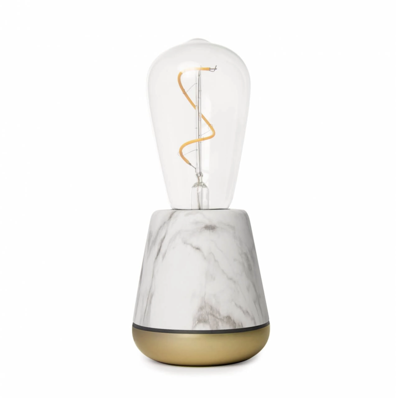 Rechargeable table lamp One White Marble