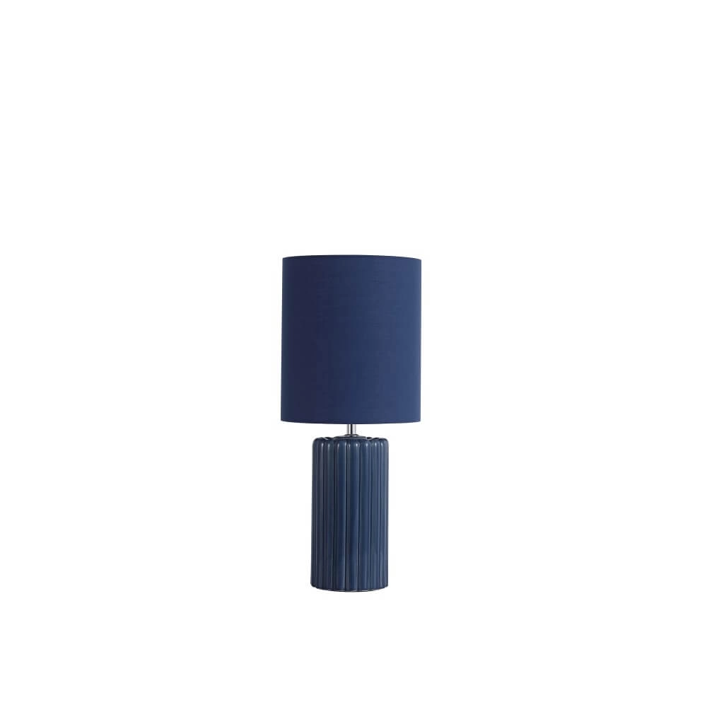 Blue table lamp Groove ceramic Searchlight 5053423274072