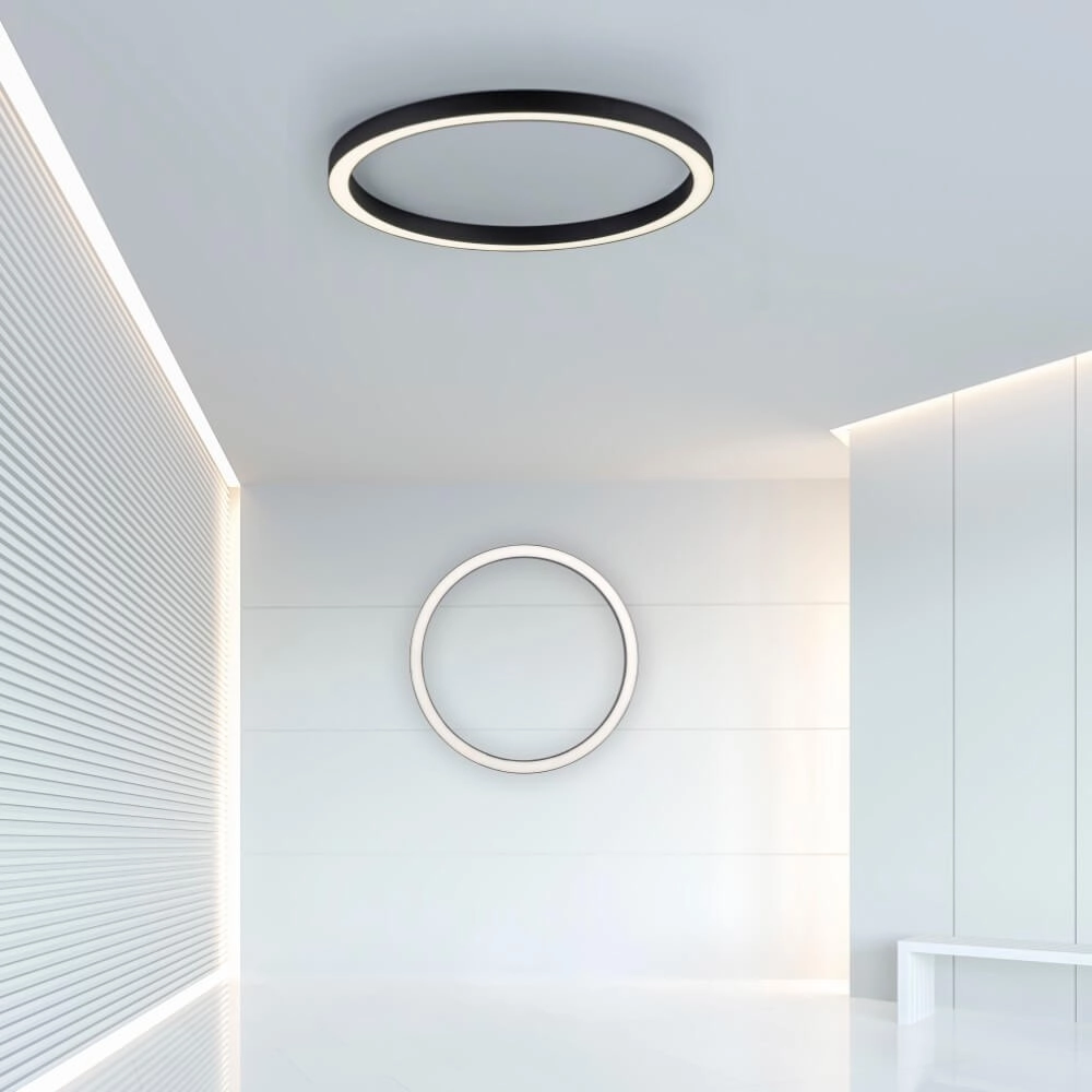 Round floor lamp Pure Lines Round Ø 70cm anthracite Paul Neuhaus 4012248373521