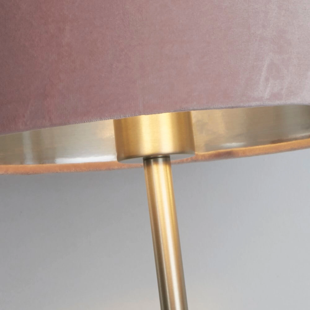 Nice table lamp Finn Gold with pink Searchlight 5053423257228