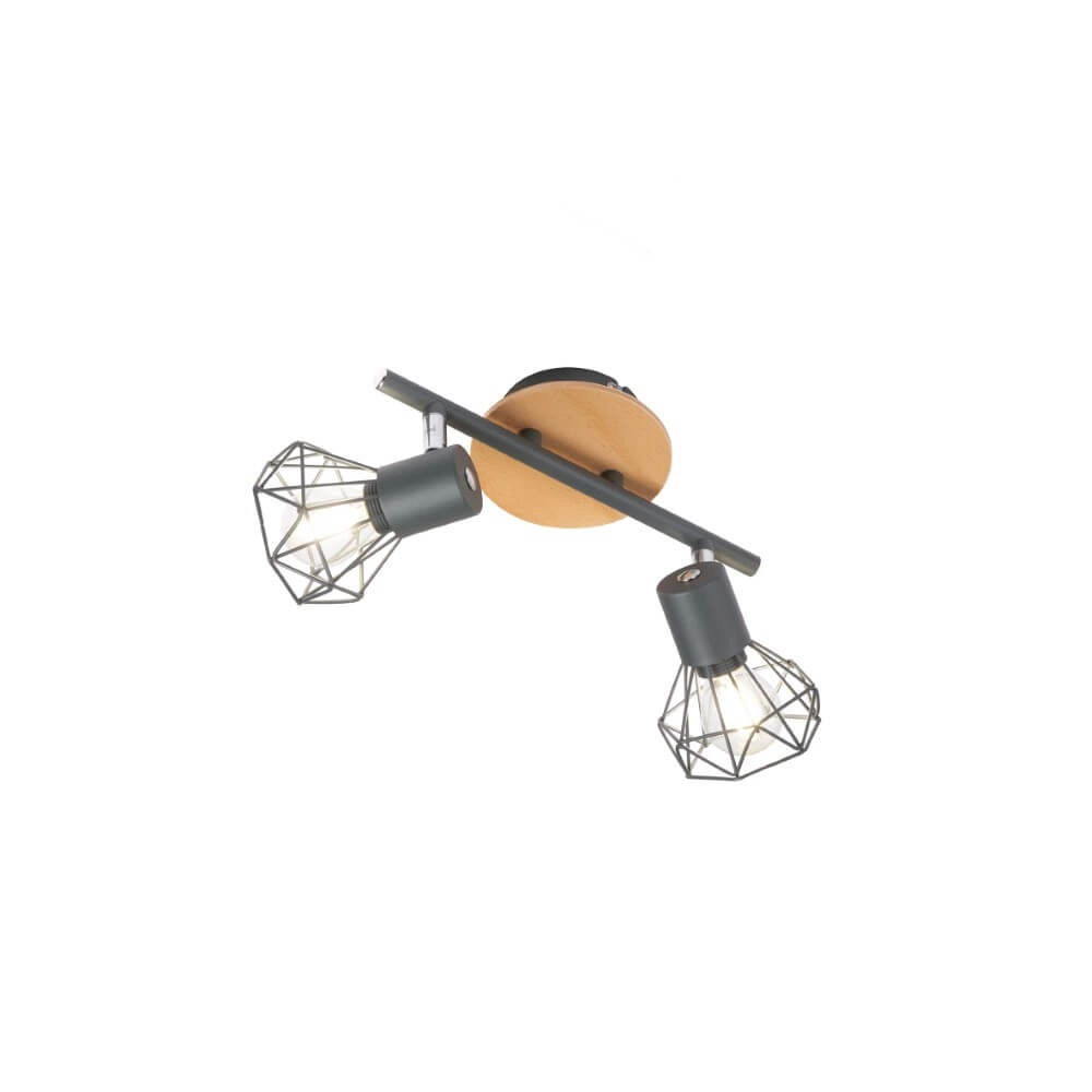 2-light ceiling lamp Ran black