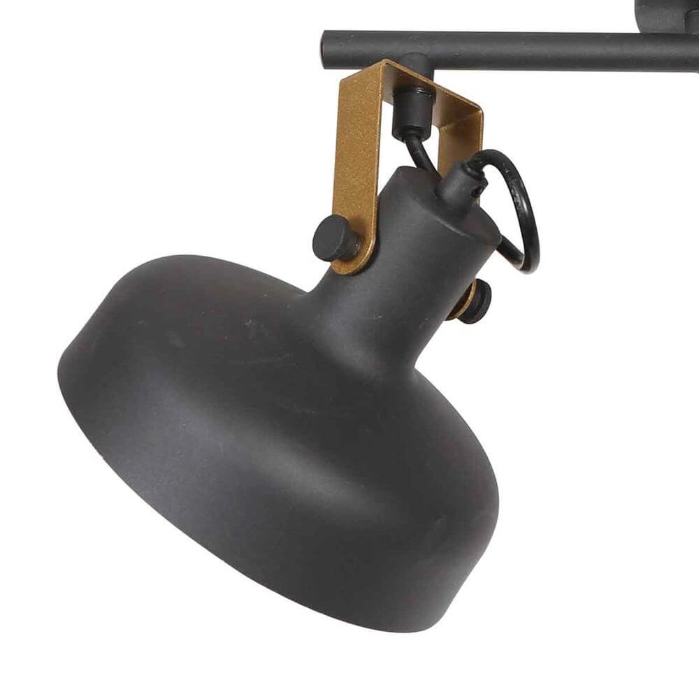 Ceiling lamp Prato black with gold 2-lights Steinhauer 8712746176384