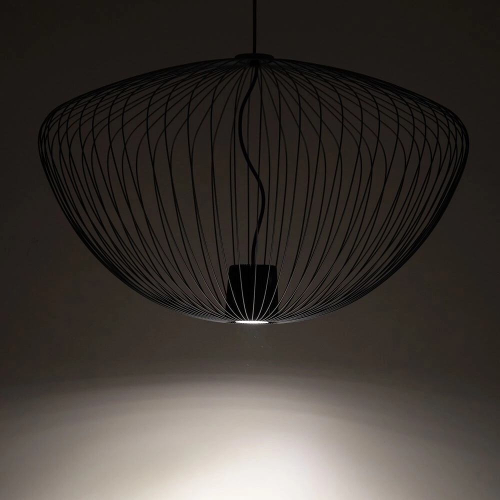 Rattan pendant lamp Pumpkin L Ø 70cm Lyora 5903139112529