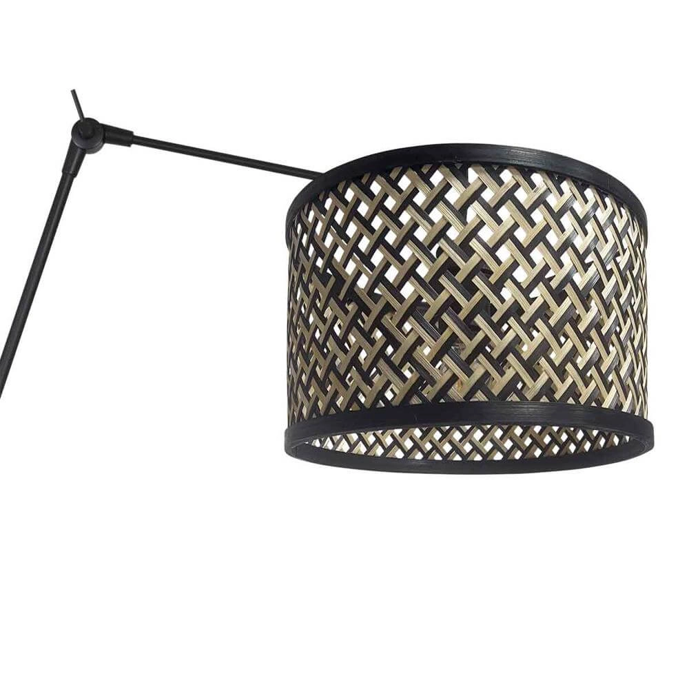 Wall lamp Prestige Chic black with bamboo shade Steinhauer 8712746172935