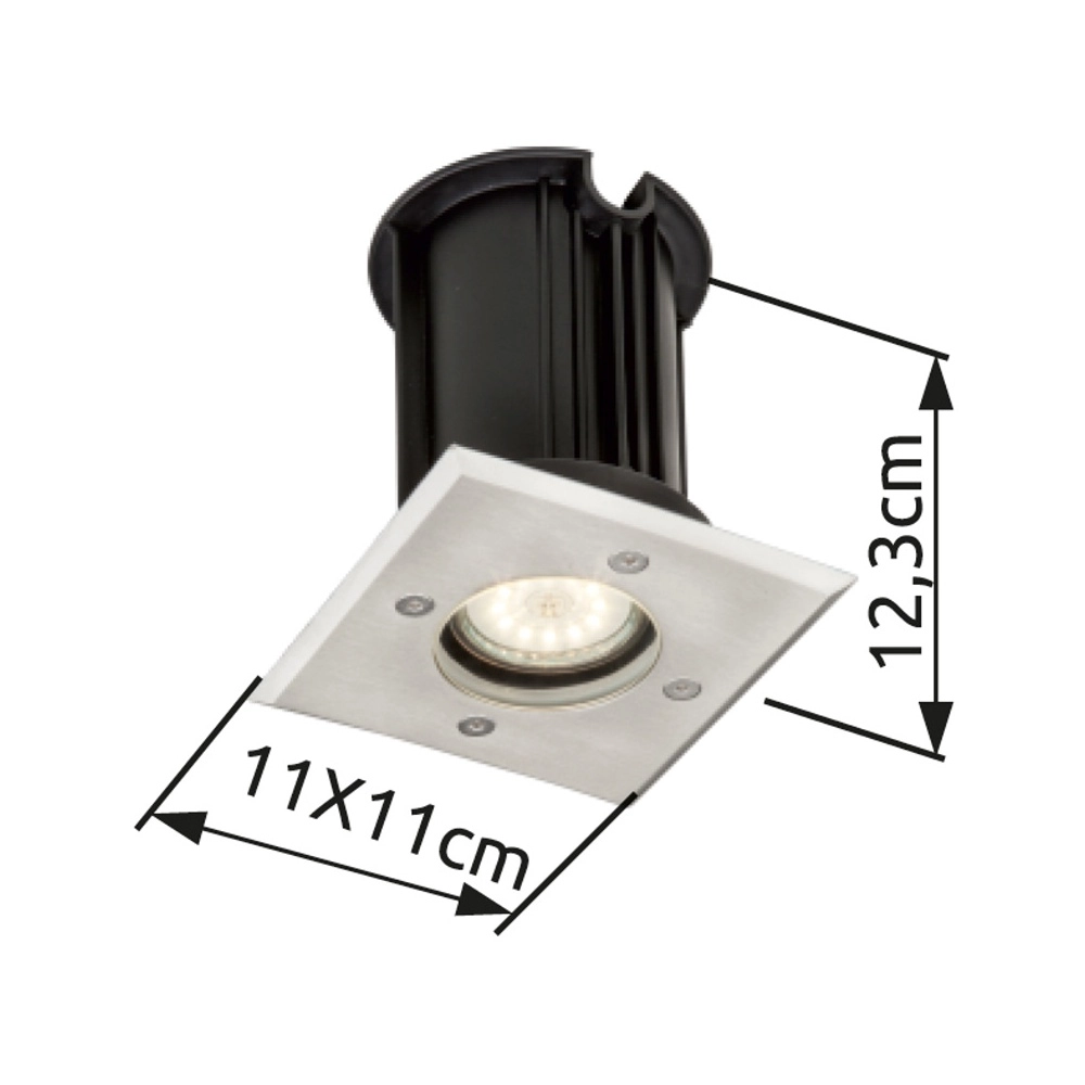 Ground spot Style II square stainless steel Globo 9007371327546
