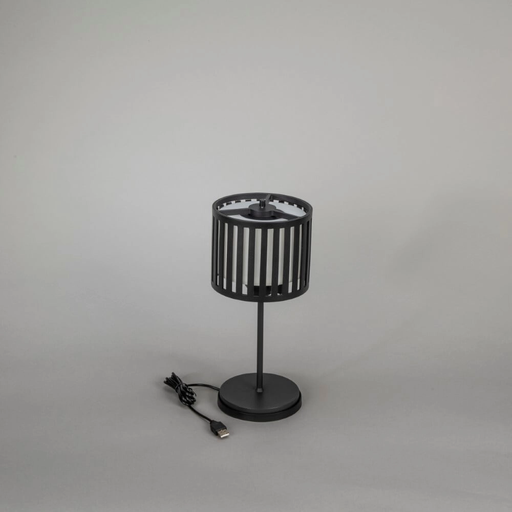 Unique table lamp Bottle Black rechargeable KonstSmide 7318308377520