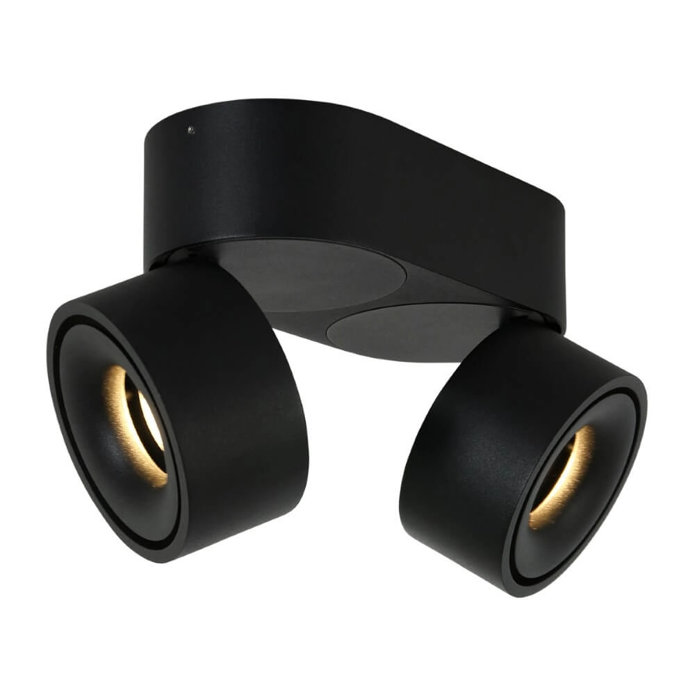 Spot lamp Fez Black 2-light black Steinhauer 8712746132502