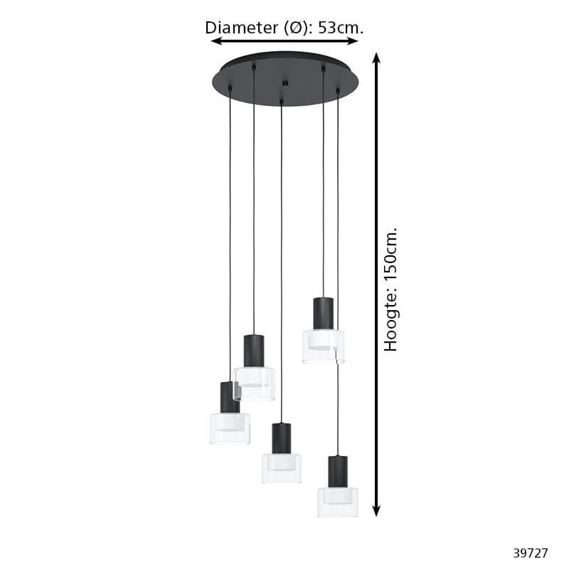 Vide hanging lamp Molineros black - led Stars of Light 9002759397272