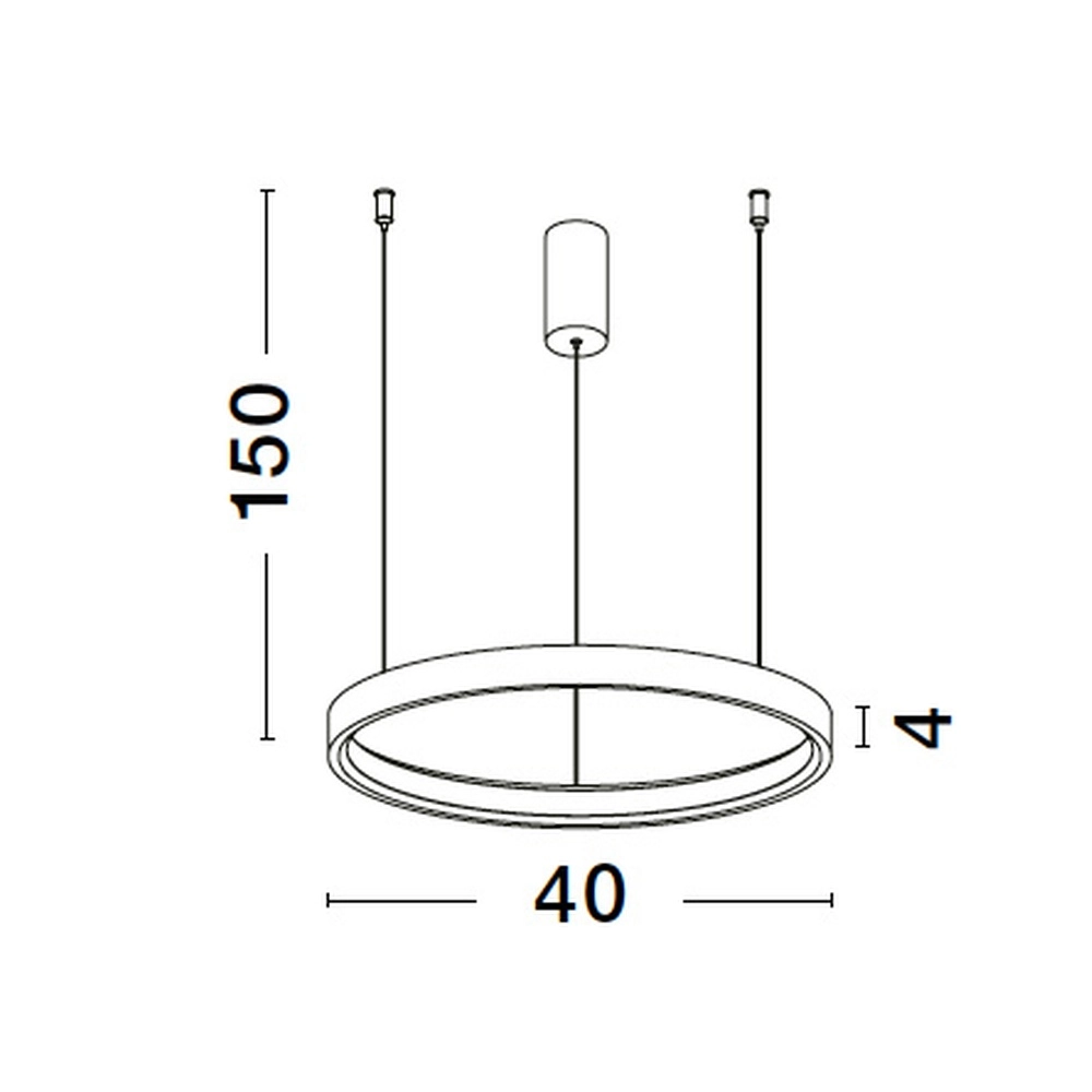 Round pendant lamp Perrine black Ø 40cm Lyora 5212017438379