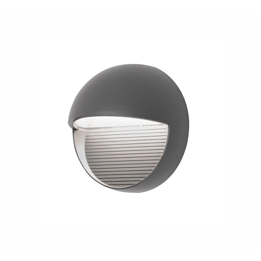 Round wall lamp Krypton Ø 16cm grey