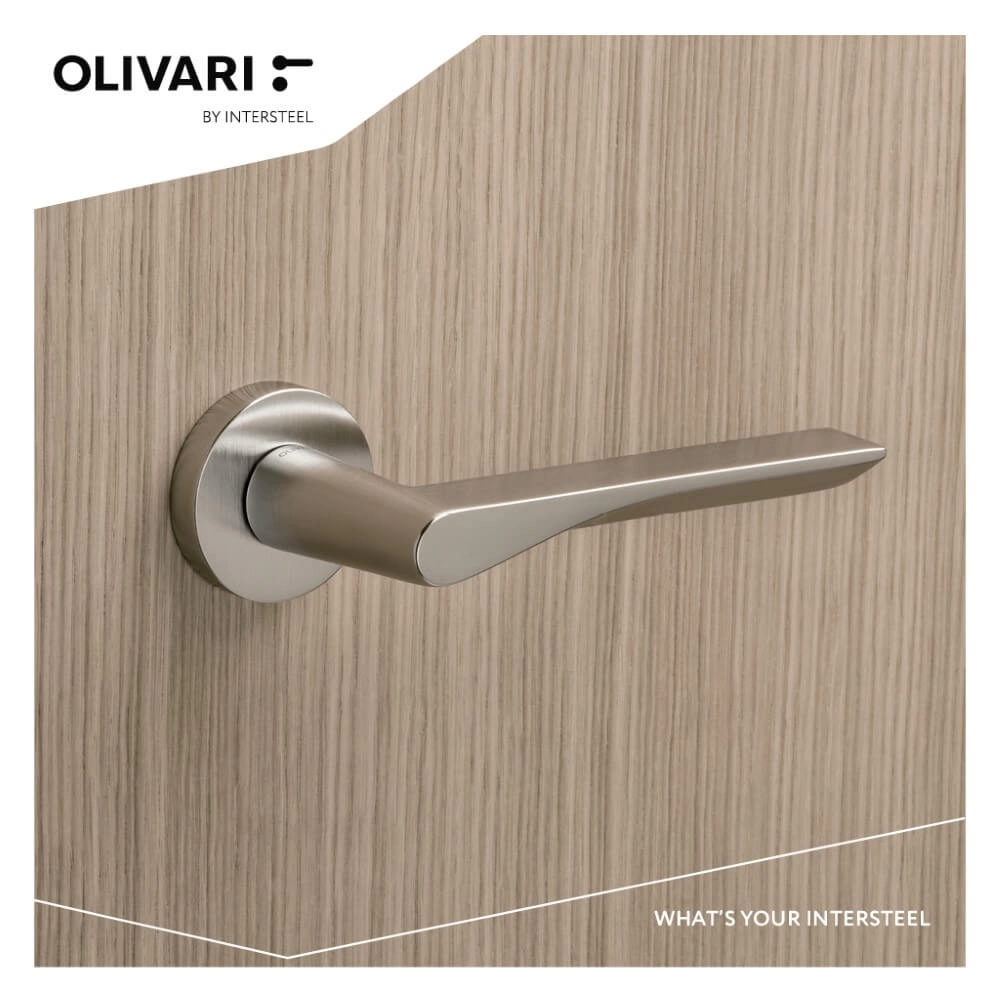 Design door handle Fin matt chrome Olivari 8714186477779