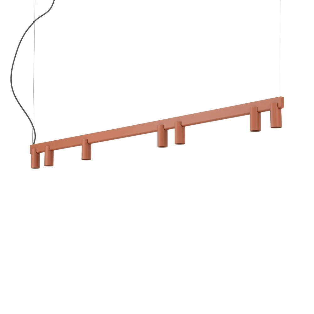 Design pendant lamp Fourty 7-light terracotta