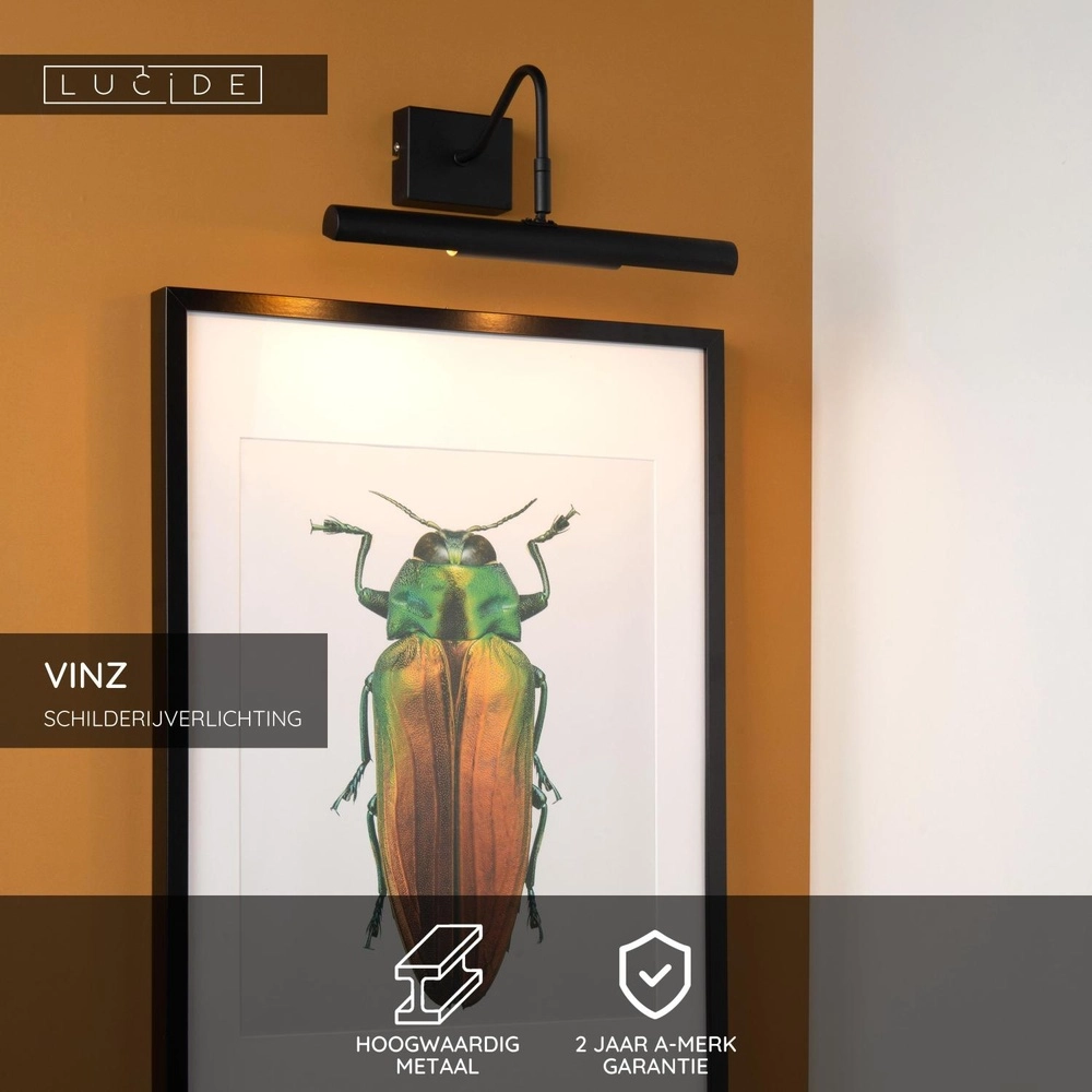 Picture lamp Vinz Black Lucide 5411212452191