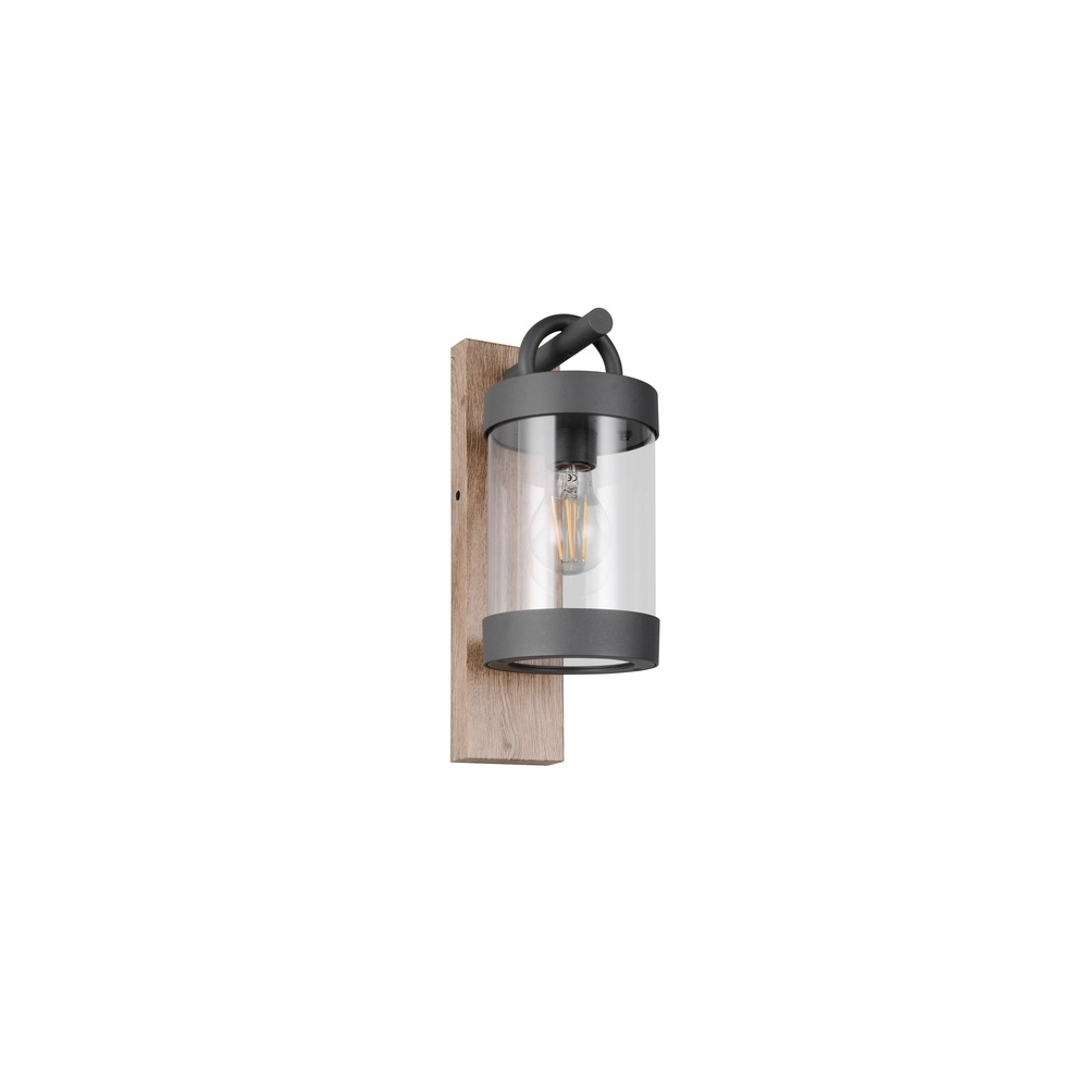 Wall lamp Sambesi Grey with wood Trio 4017807647587