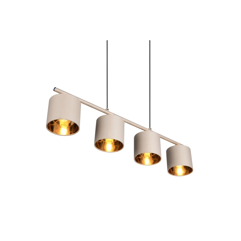 4-light pendant lamp Tommy sand brown