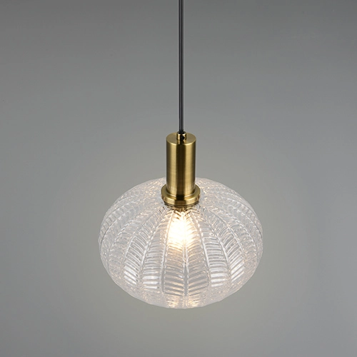 Classic pendant lamp Elvezia transparent glass Trio 4017807682045