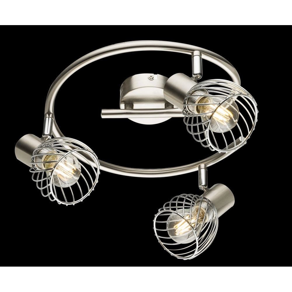 Ceiling lamp Texas 3-light nickel Globo 9007371362899