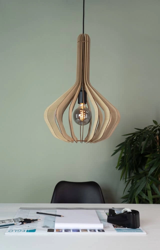 Wooden hanging lamp Velasco Ø 38cm Eglo 9008606224050
