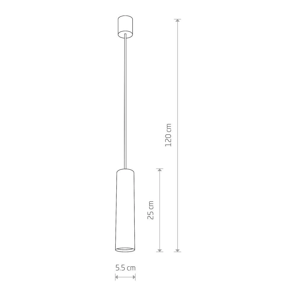 Narrow hanging lamp Eye white Lyora 5903139539791