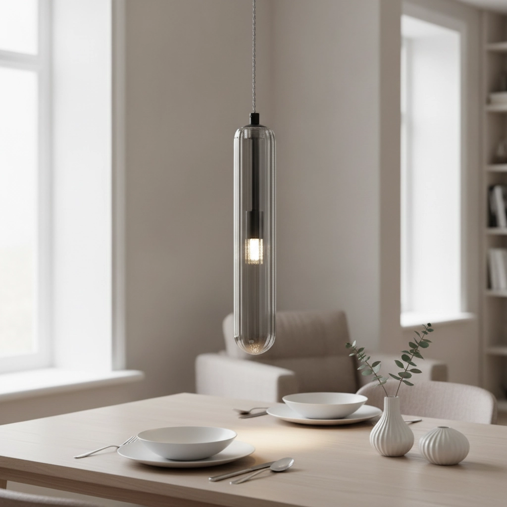 Design pendant lamp Gustave black single