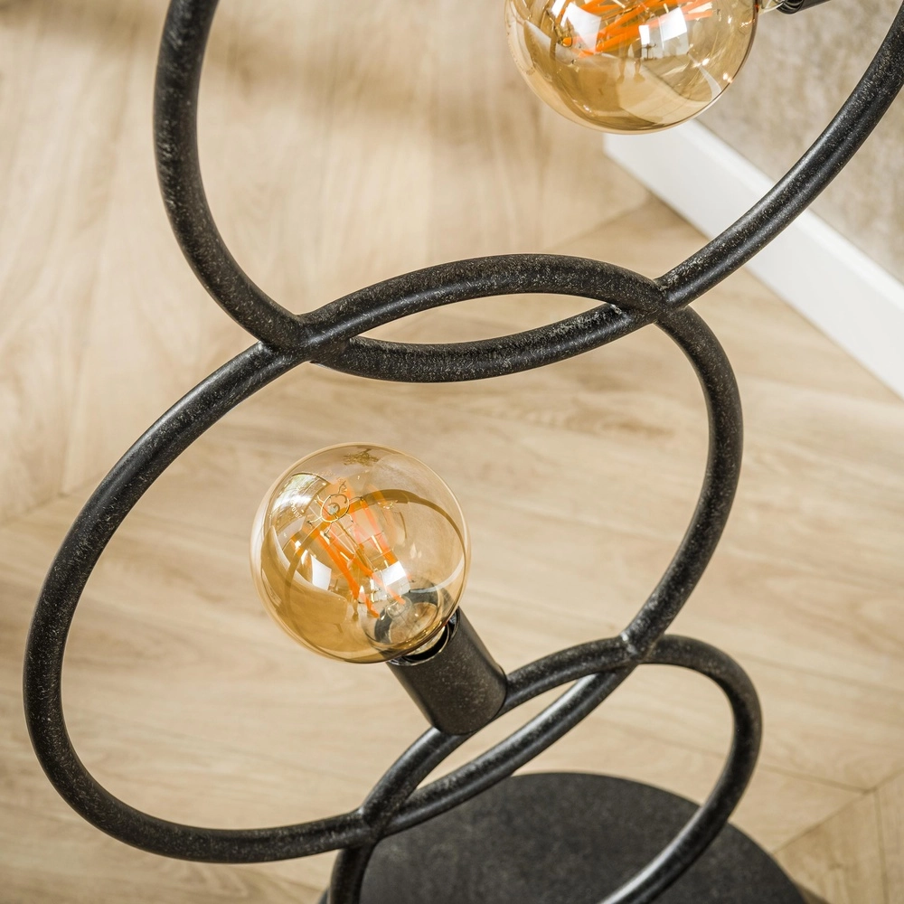 Design floor lamp Loop black - 3x E27 Lyora 8716803511040