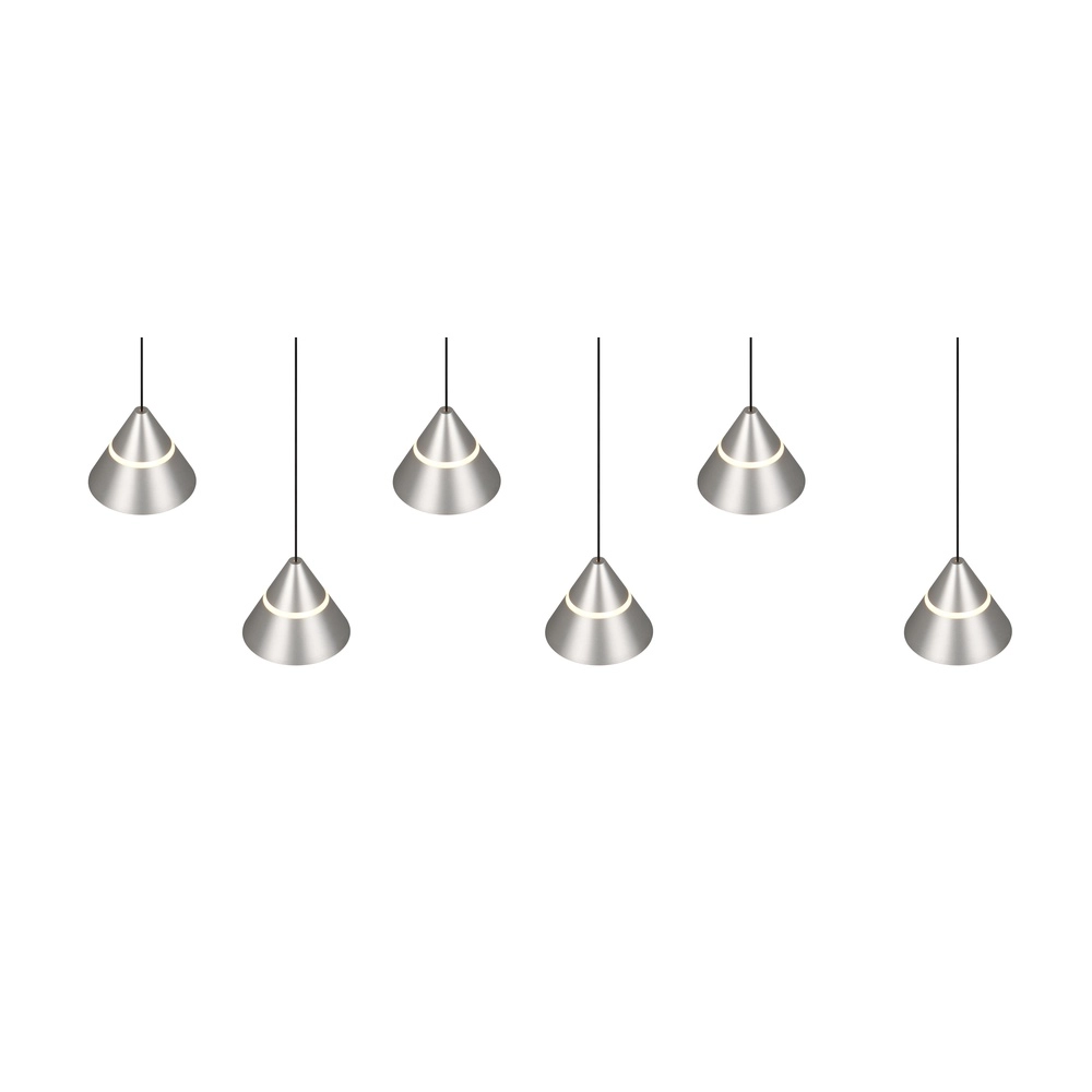 Design pendant lamp Romeo 6-light nickel