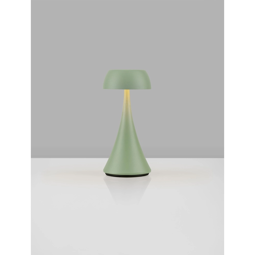 Table lamp Ycro olive green with USB