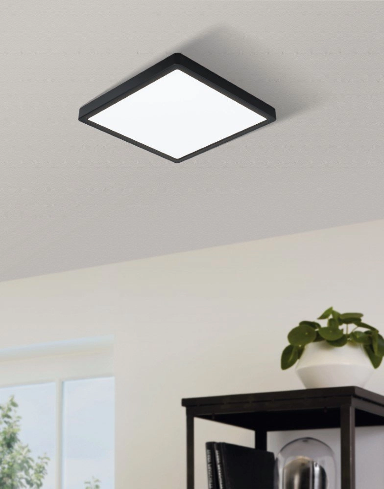 Square ceiling lamp Fueva 5 21cm - 4000K black Eglo 9002759992569