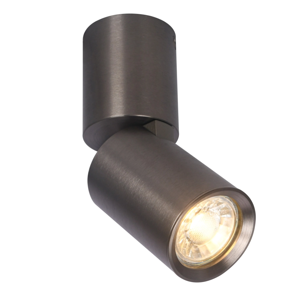 Light bronze surface spotlight Parma adjustable aluminium