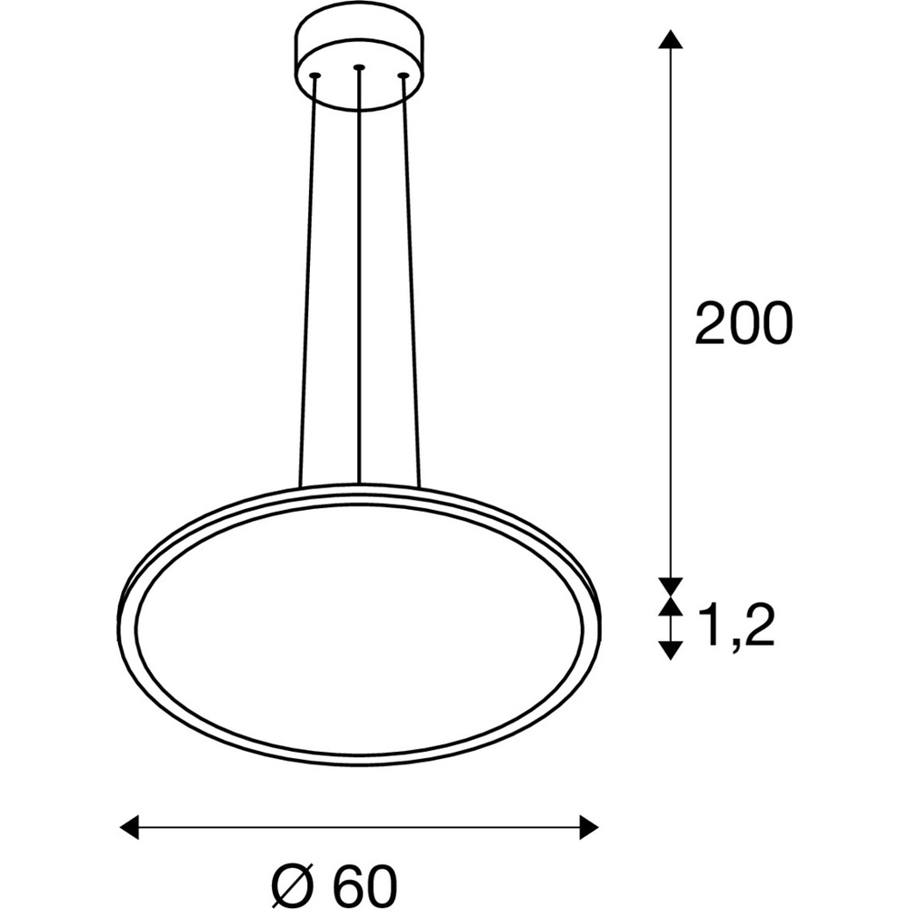 Pendant lamp Panel white Ø 60cm SLV 4024163315982