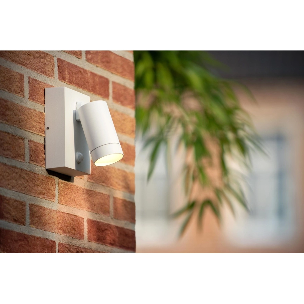 Wall spotlight Taylor IP54 with sensor white Lucide 5411212092700