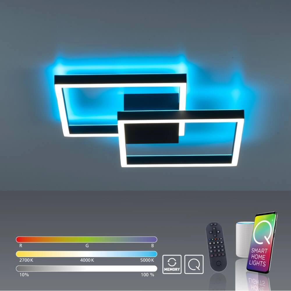 Design ceiling lamp Q-Marko square Paul Neuhaus 4012248366622