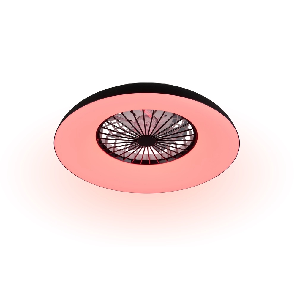 Design fan Svaerholt black Ø 60cm with RGB function Trio 4017807688795