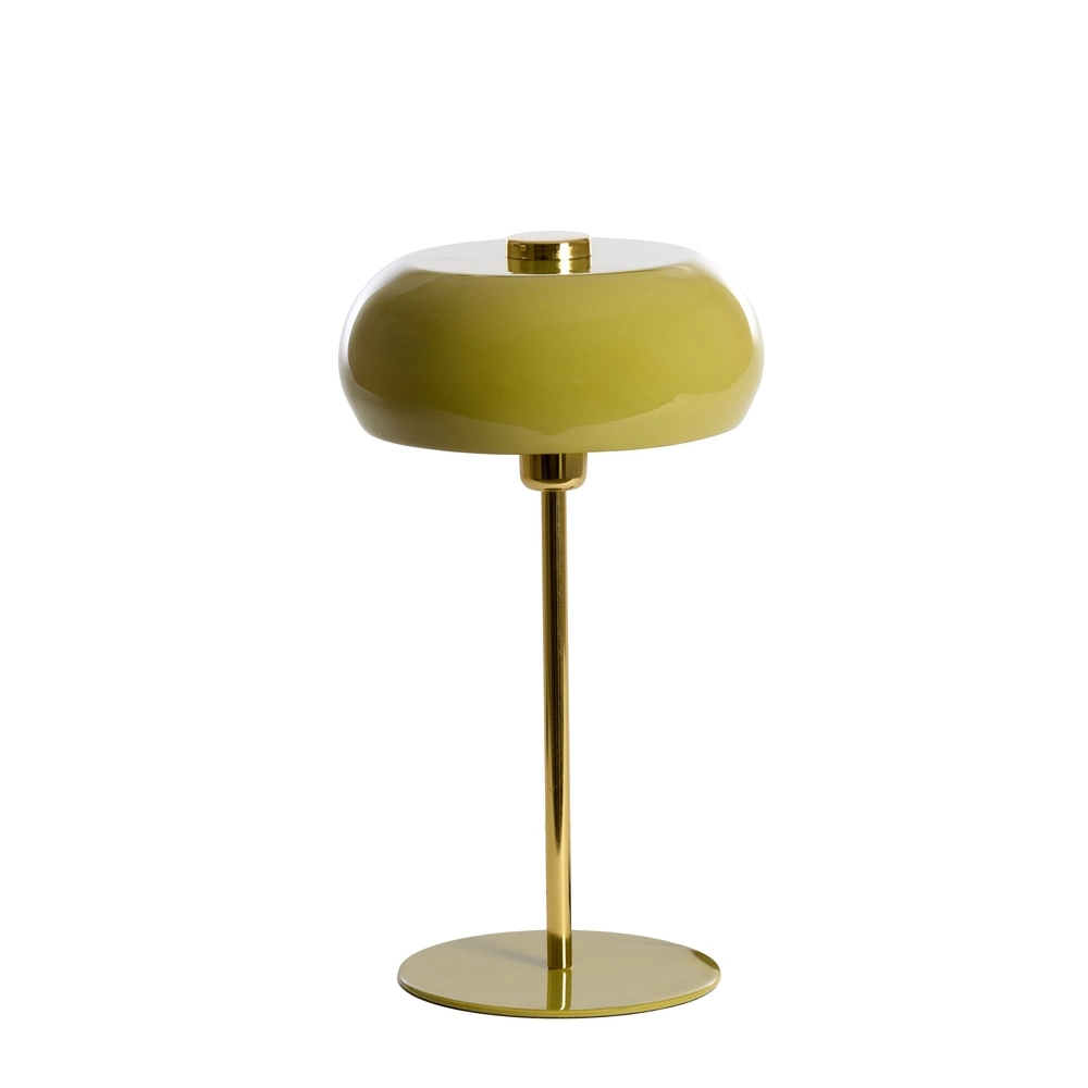 Table lamp Surin Ø 26cm - gloss olive green with gold