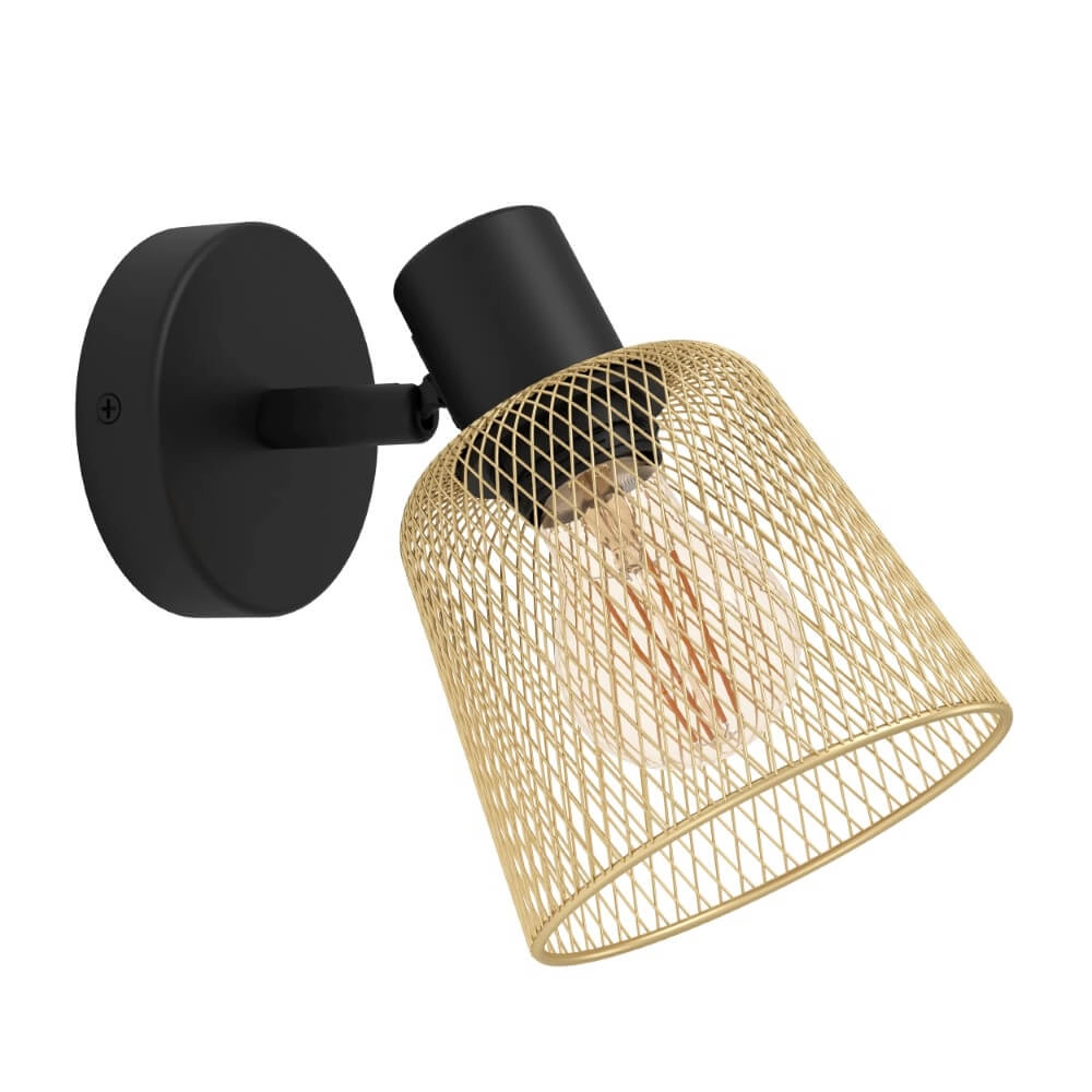 Wall light Coslada Gold with black