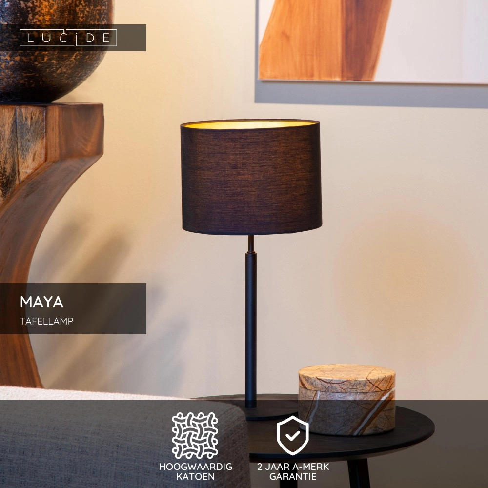 Table lamp Maya Black Lucide 5411212452603