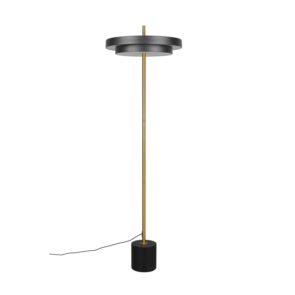 Modern floor lamp Keaton black with gold Trio 4017807655926