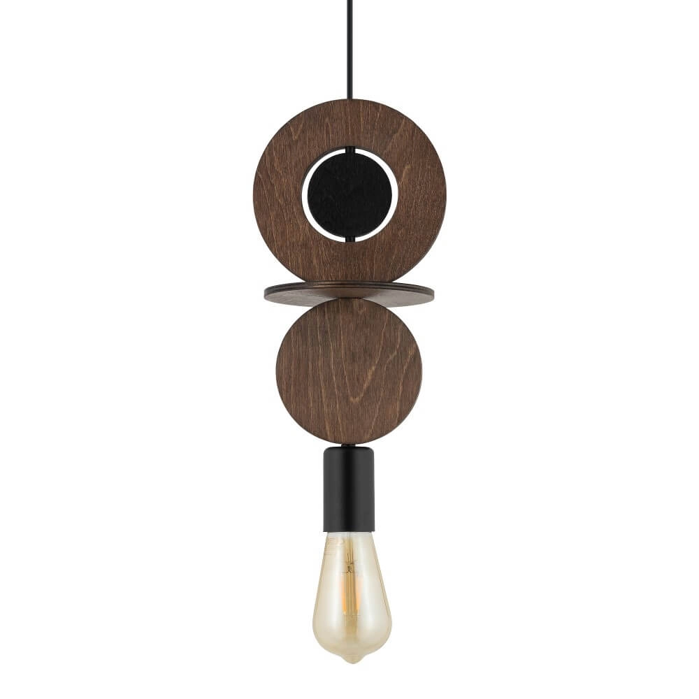 Design pendant lamp Drops Wood C 1-light wood Lyora 5903139111751
