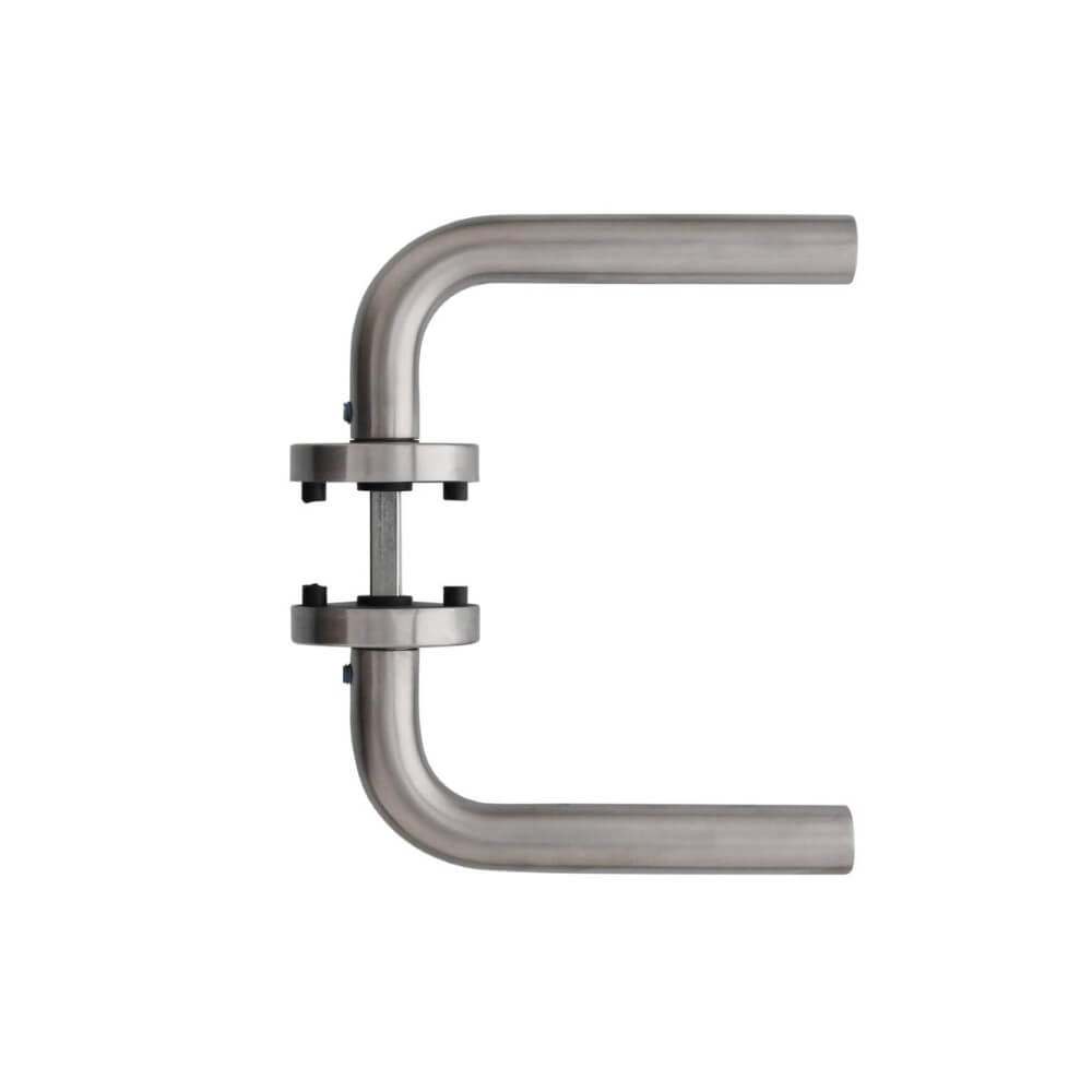 Tight door handle Recht rosette stainless steel Intersteel 8714186422595