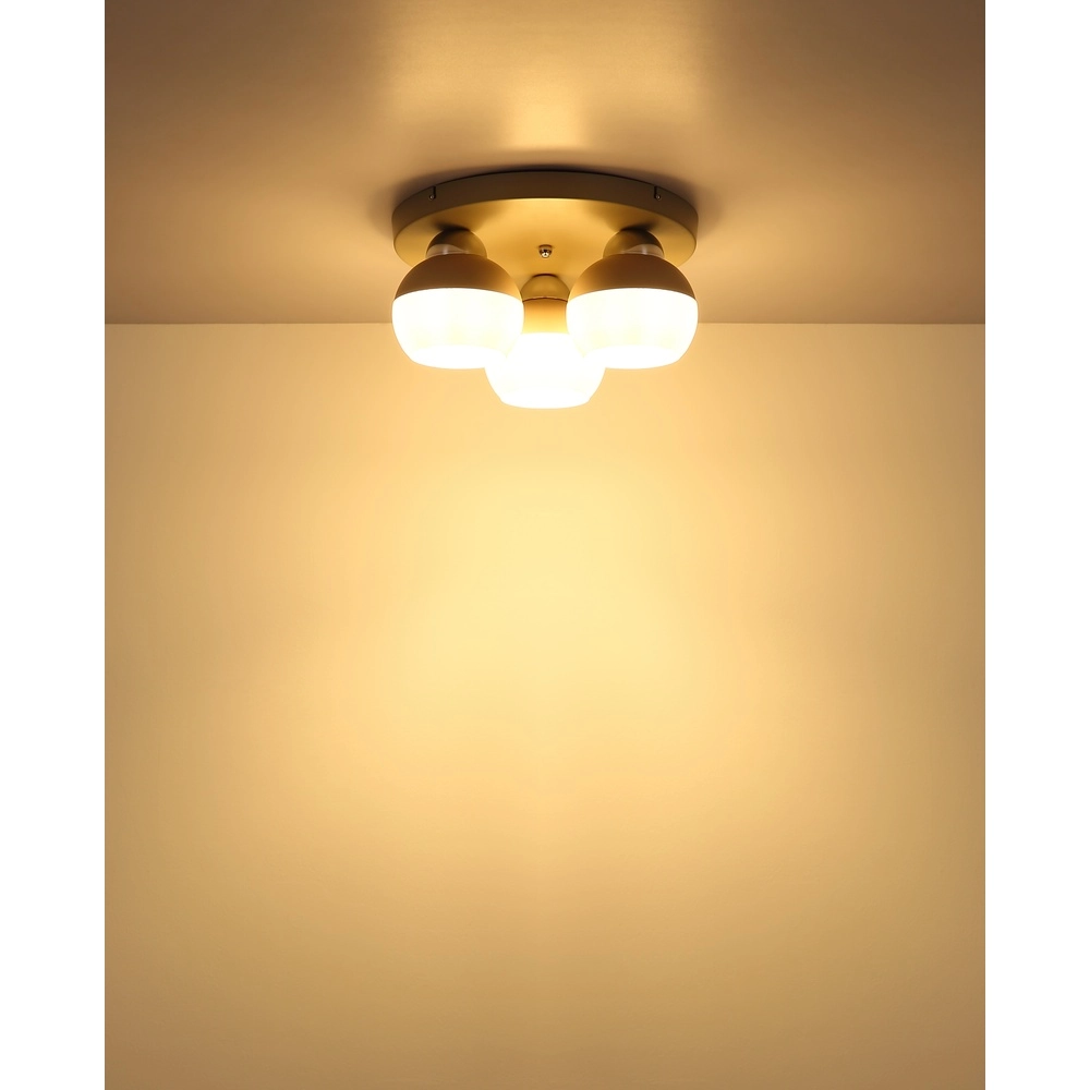 Ceiling lamp Ragusa 3-light sand brown Globo 9007371569793