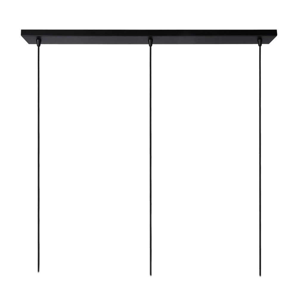3-light pendant lamp Nolan Black Lucide 5411212302892