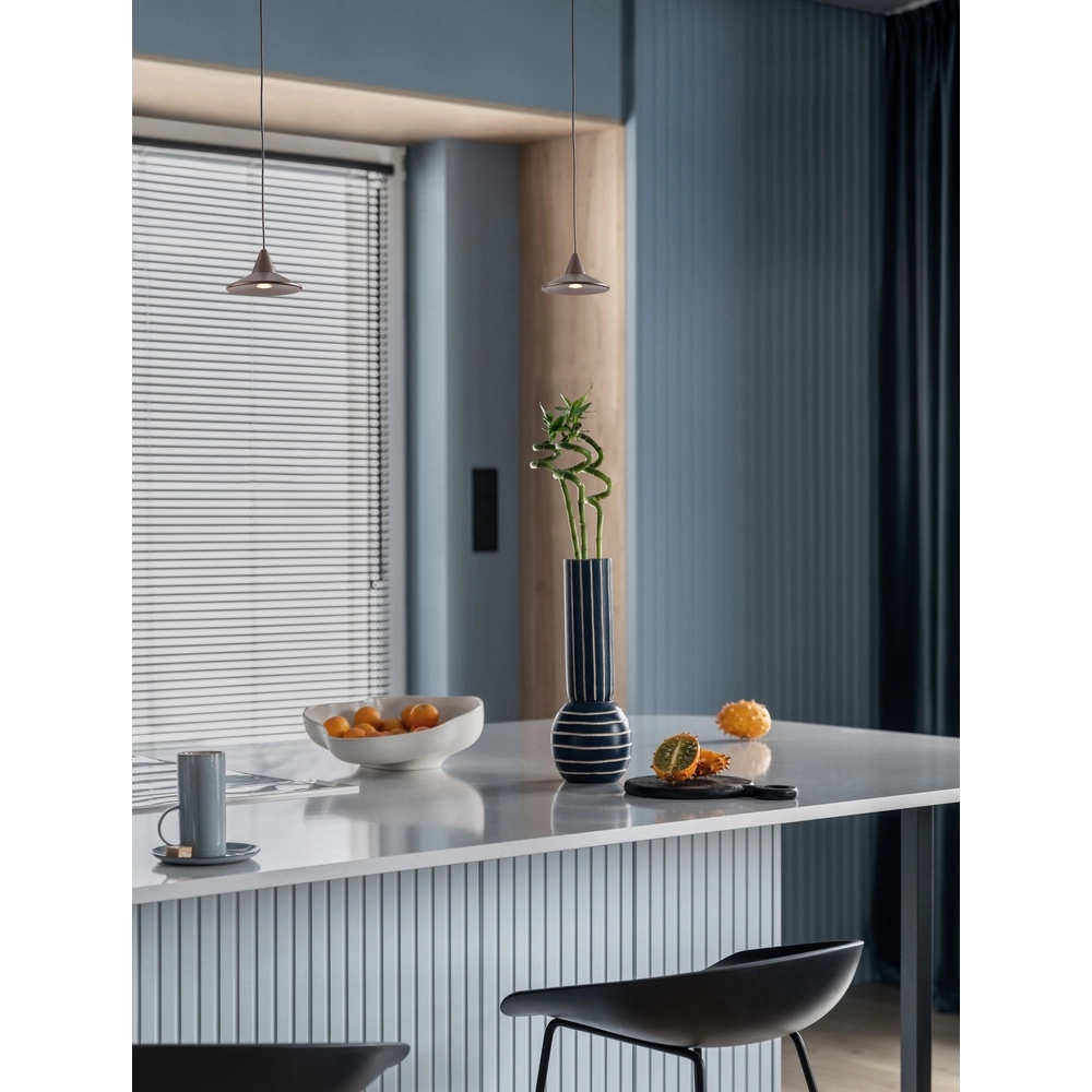 Pendant lamp Dro sleek design coffee brown Lyora 5212017445353