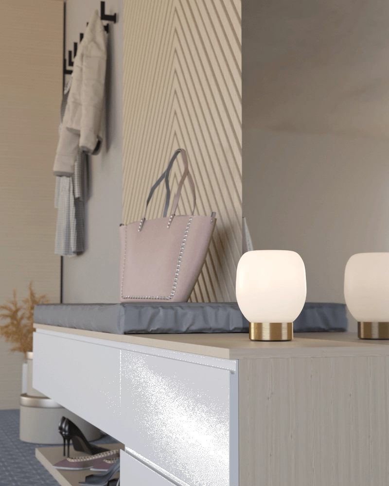 Gold table lamp Manzanares with white glass Eglo 9008606235926