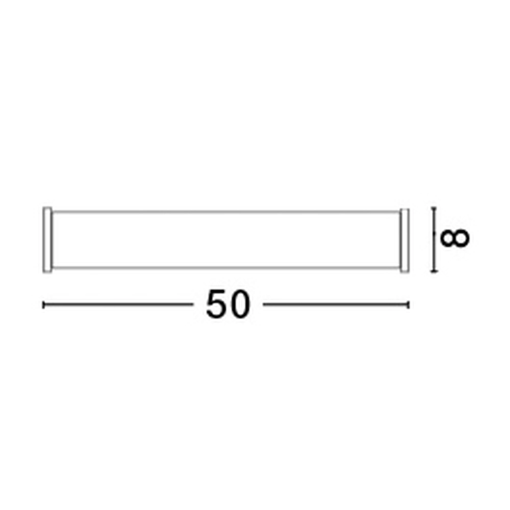 Wall lamp Polo Nickel with white 50cm Lyora 5212017405739
