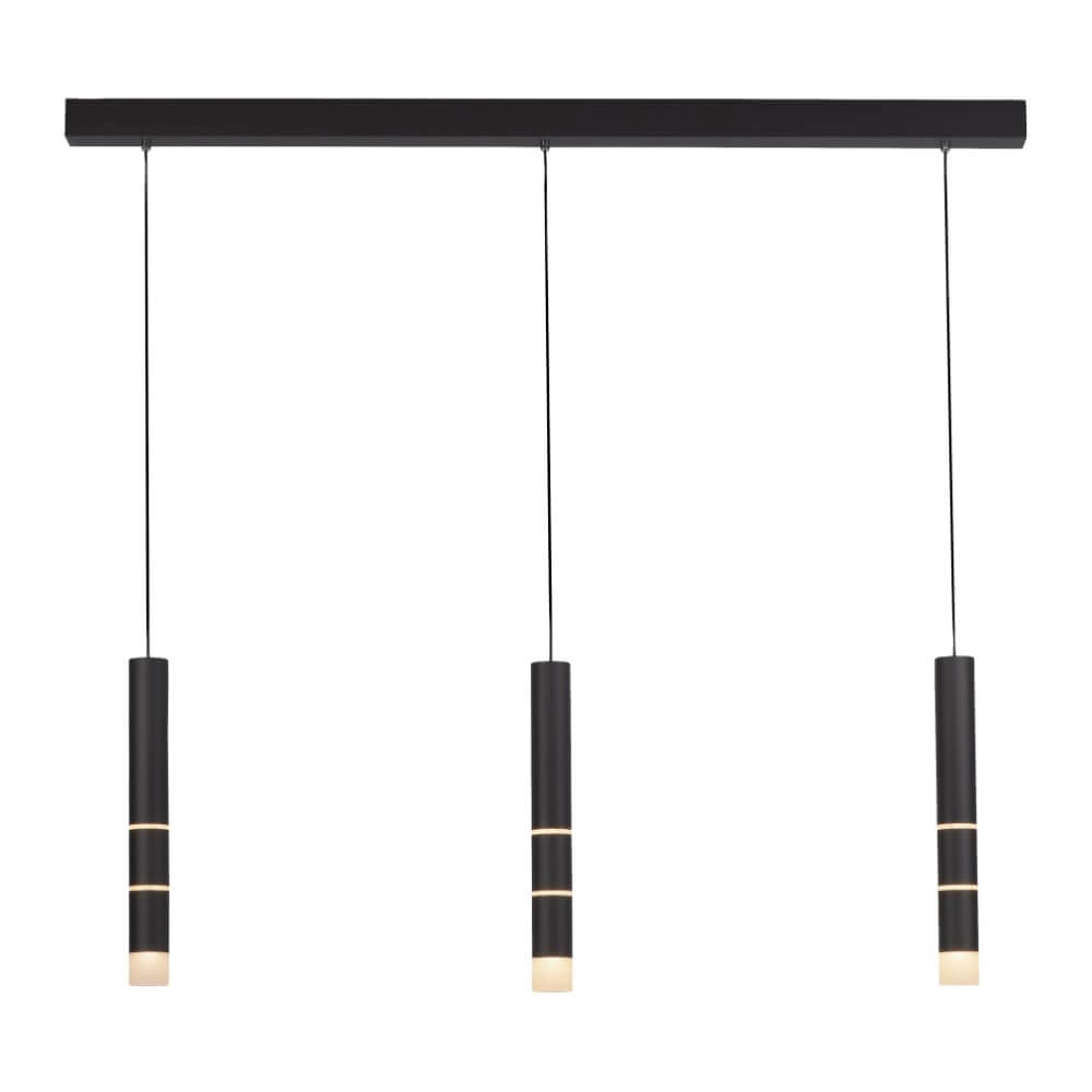 Black hanging lamp Pure Vega 3-light Paul Neuhaus 4012248357576